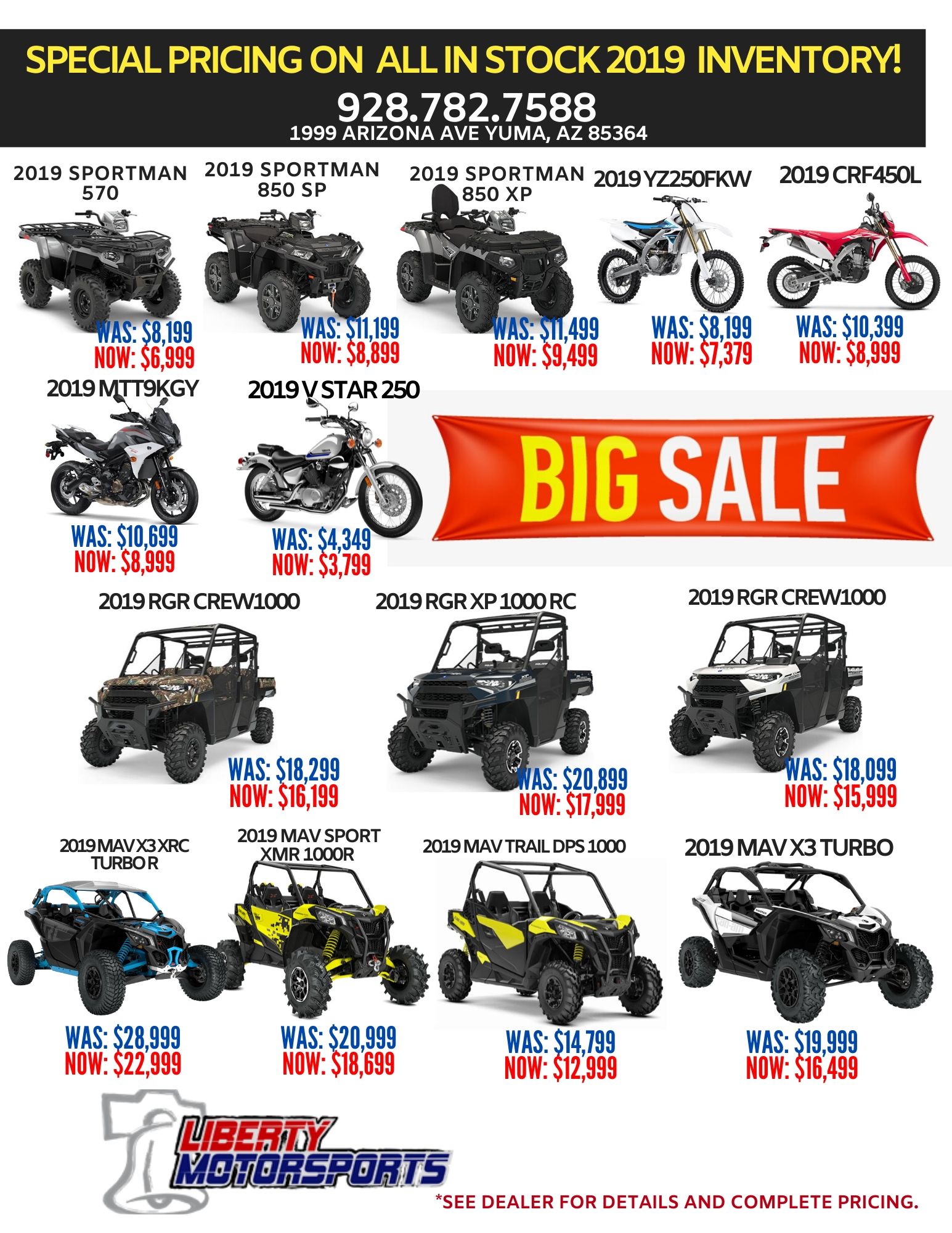 In Store Specials Liberty Motorsports Yuma Arizona
